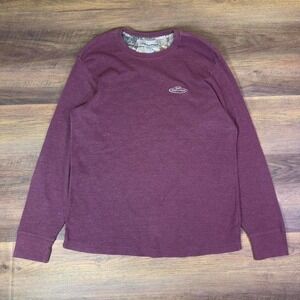 Realtree Waffle Knit Long Sleeve Shirt – Men's XL – Burgundy